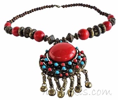 Indian ethnic necklace - click here for large view